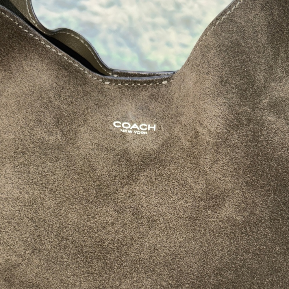 Coach Brooklyn 28 Olive (HARD TO FIND) Suede Shoulder Bag -Like New